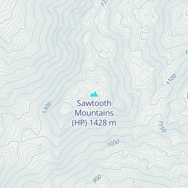 Map of Sawtooth Mountains (HP)