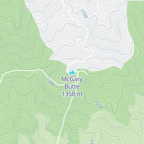 Map of McGary Butte