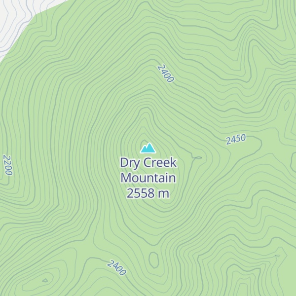 Map of Dry Creek Mountain