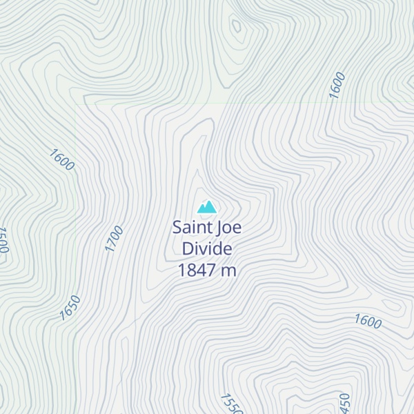 Map of Saint Joe Divide