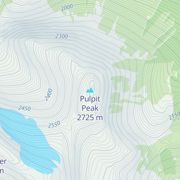 Map of Pulpit Peak