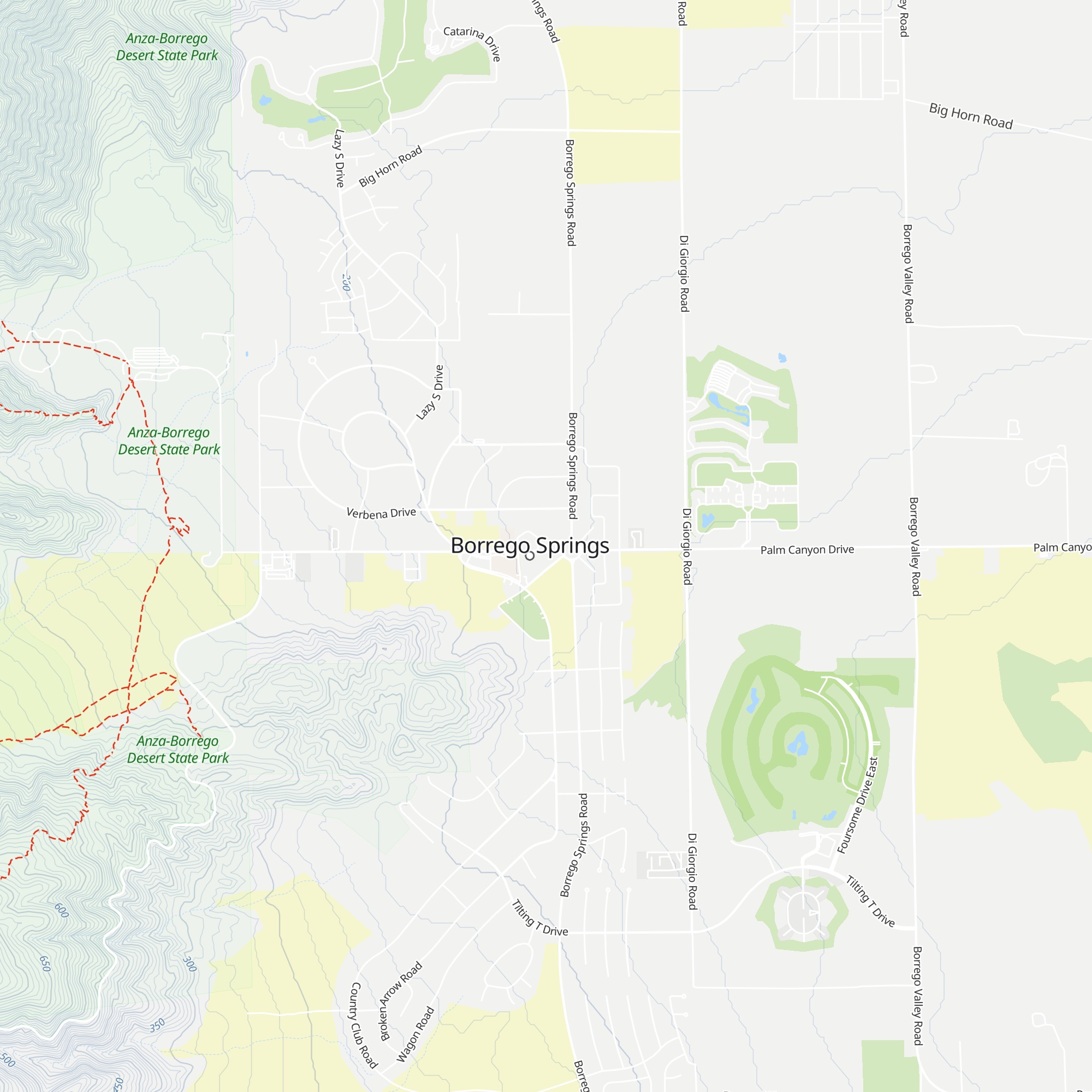 Borrego Desert Nature Center map