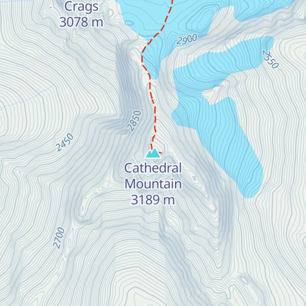 Map of Cathedral Mountain