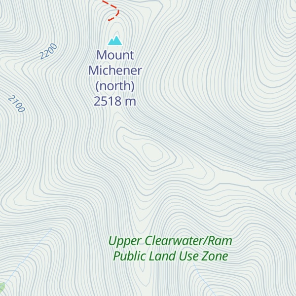 Map of Mount Michener (south)