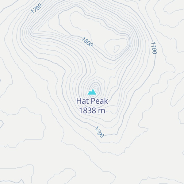 Map of Hat Peak