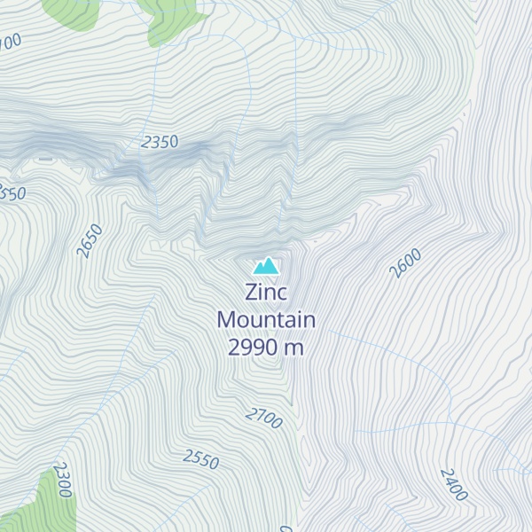 Map of Zinc Mountain
