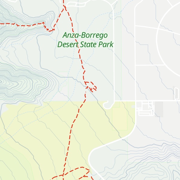 Map of Anza-Borrego Desert State Park Visitors Center