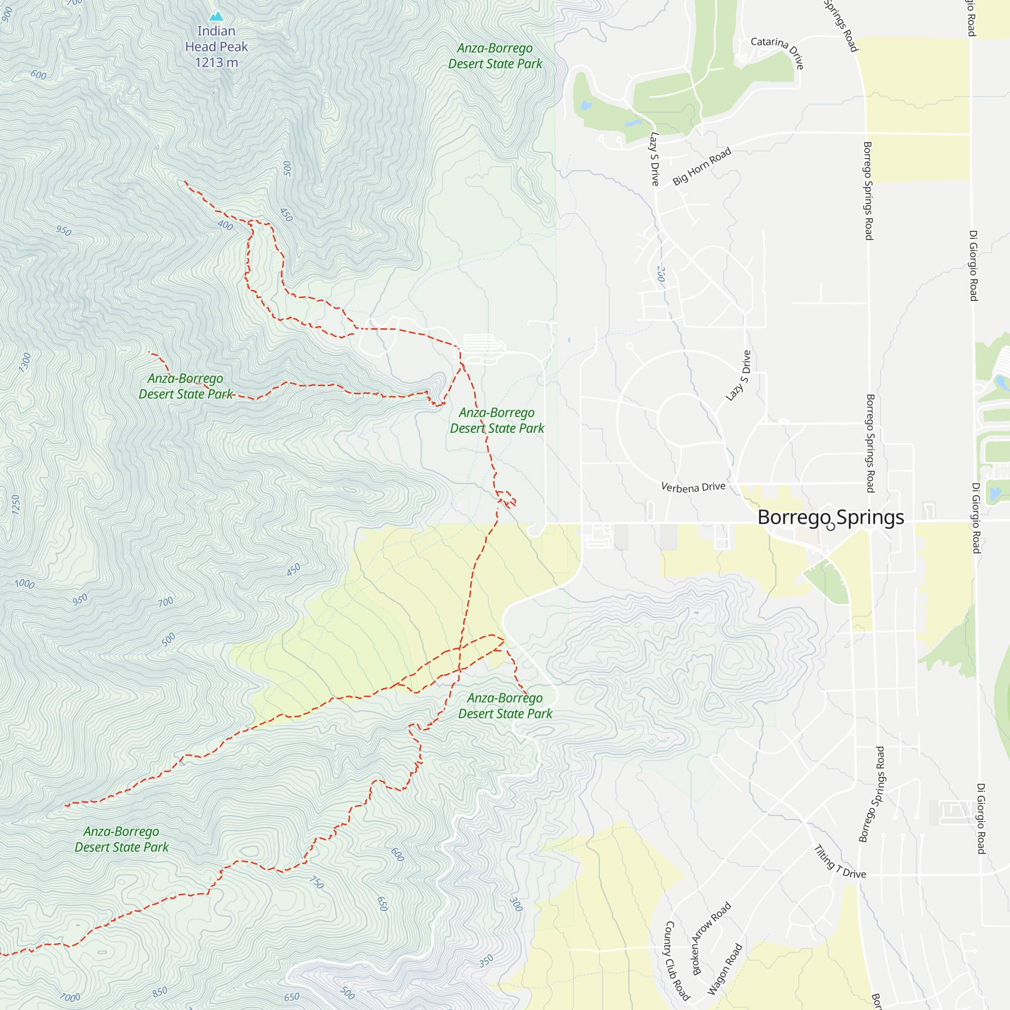 Anza-Borrego Desert State Park Visitors Center map