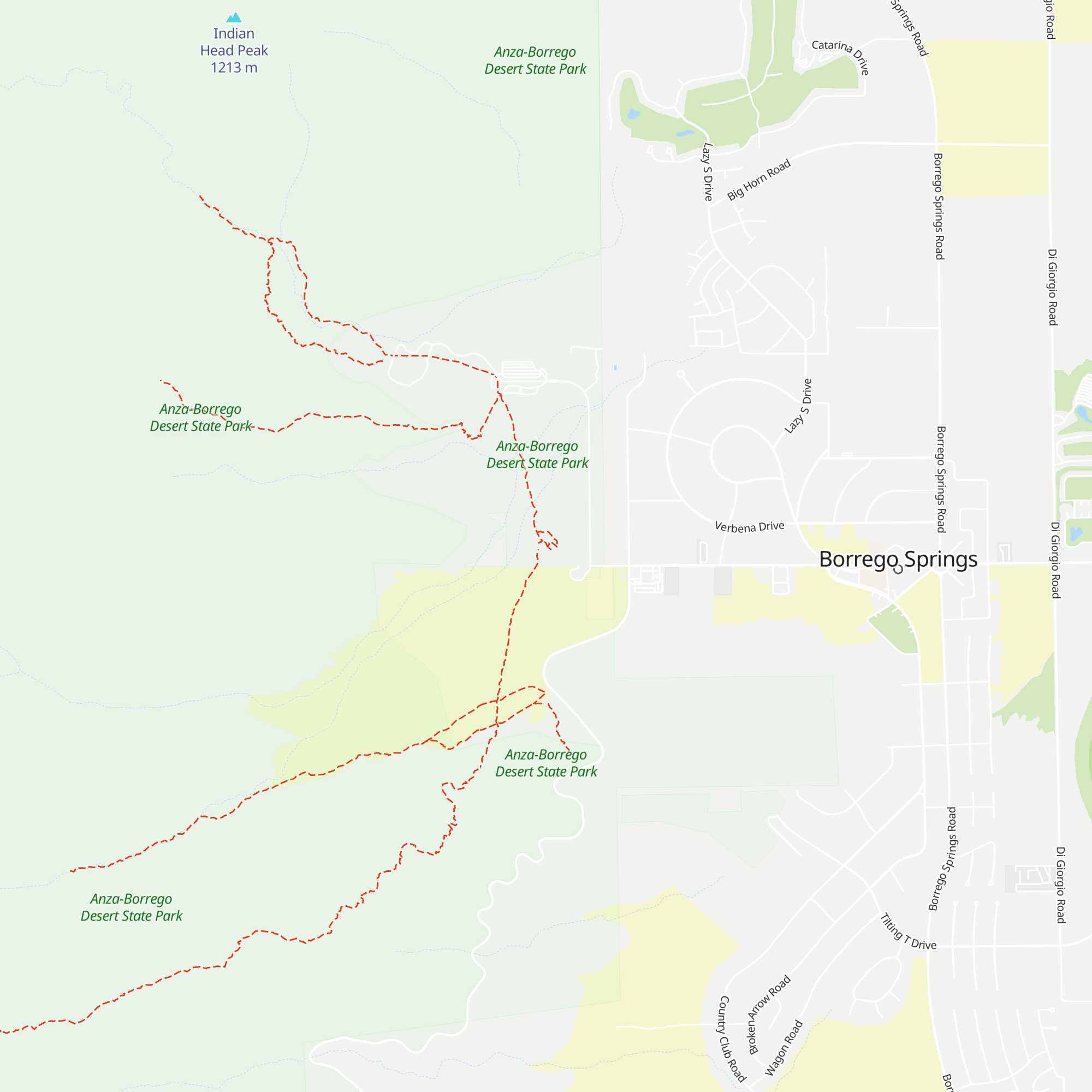 Anza-Borrego Desert State Park Visitors Center map