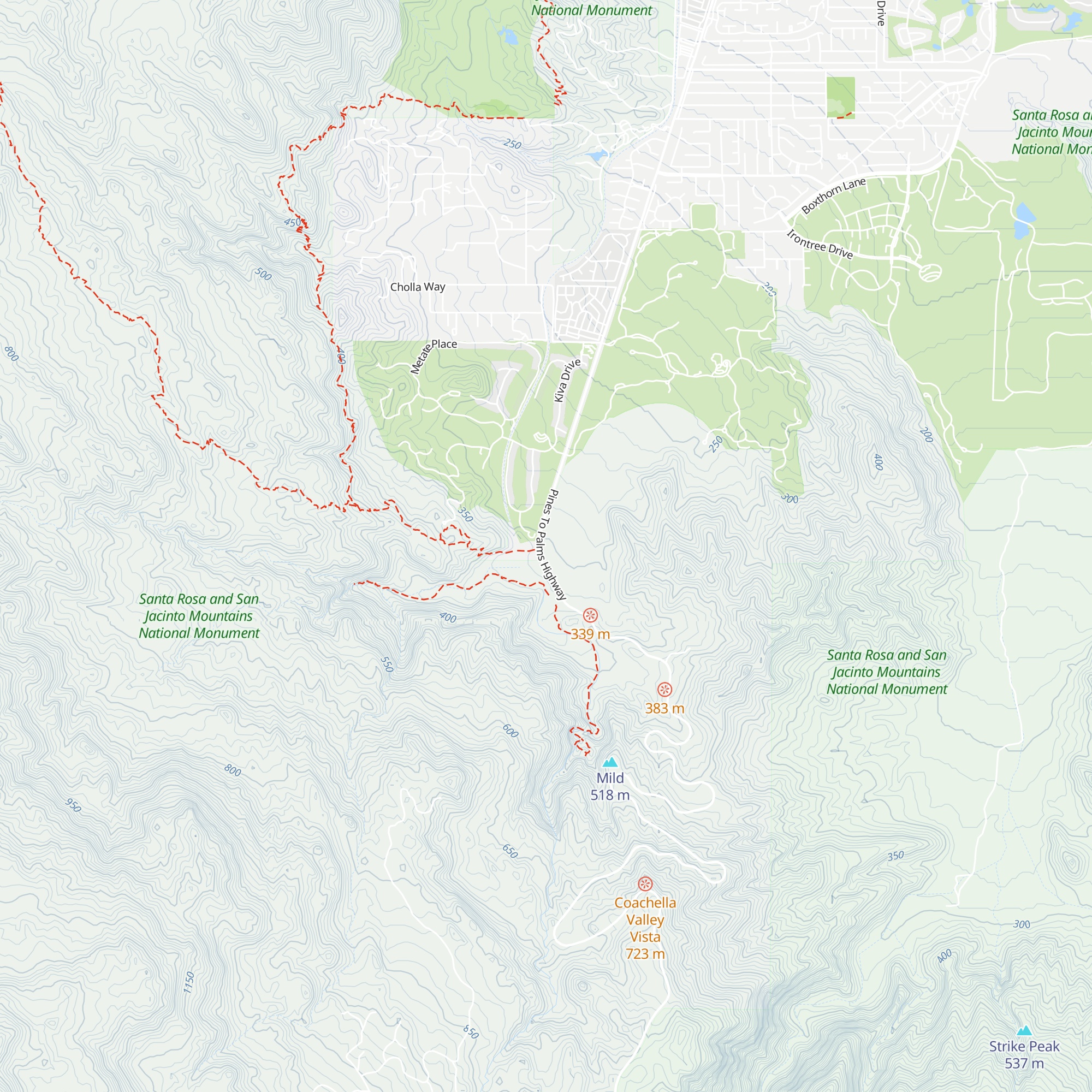 National Monument Visitor's Center map