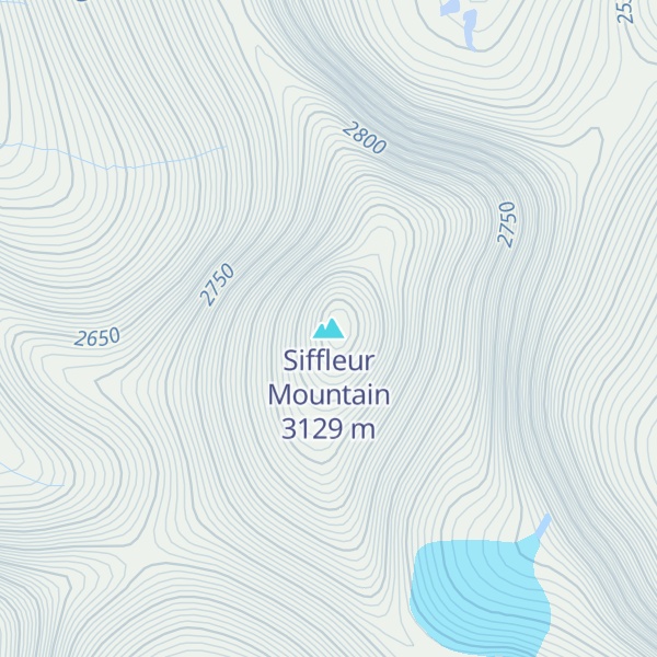 Map of Siffleur Mountain