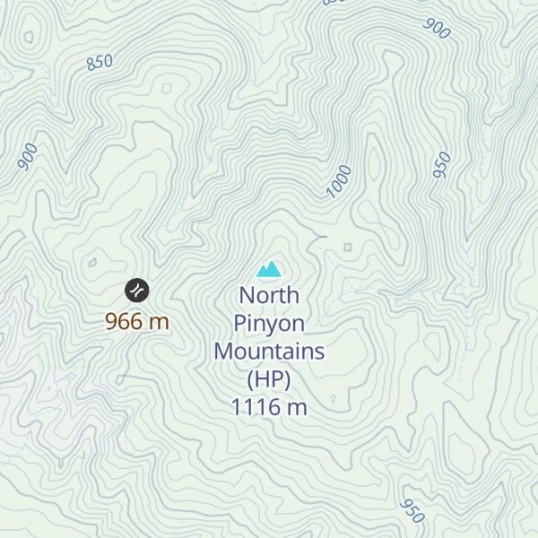 Map of North Pinyon Mountains (HP)