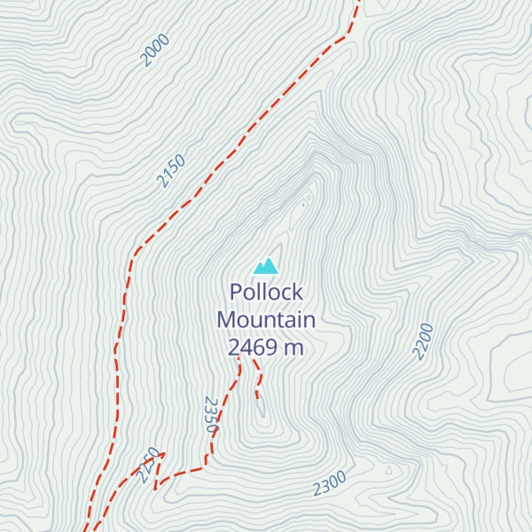 Map of Pollock Mountain