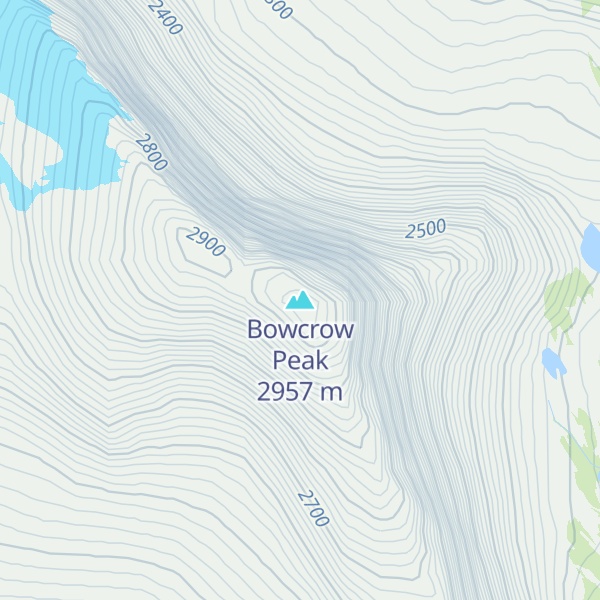 Map of Bowcrow Peak