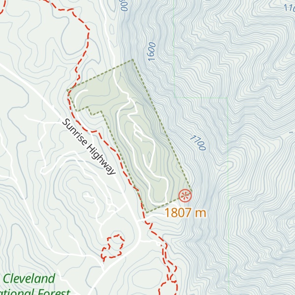 Map of Stephenson Peak