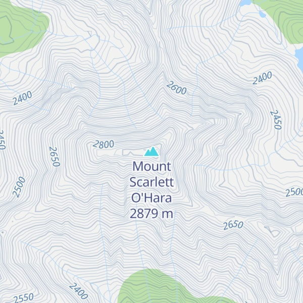 Map of Mount Scarlett O'Hara