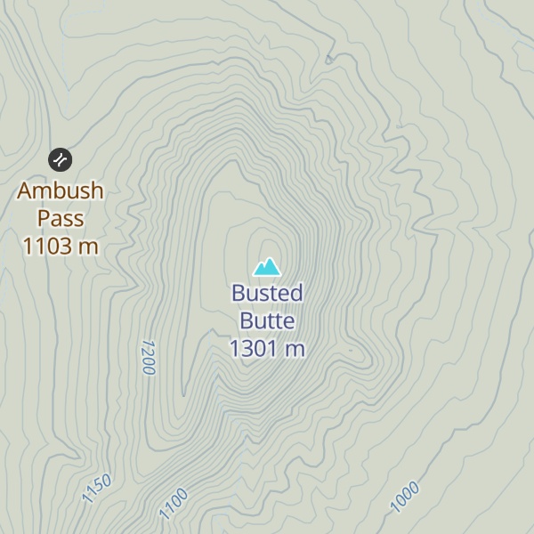 Map of Busted Butte