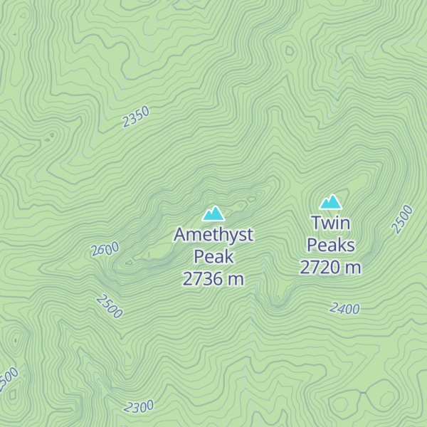 Map of Amethyst Peak
