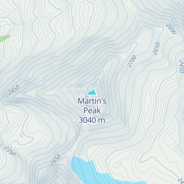 Map of Martin's Peak