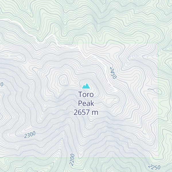 Map of Toro Peak