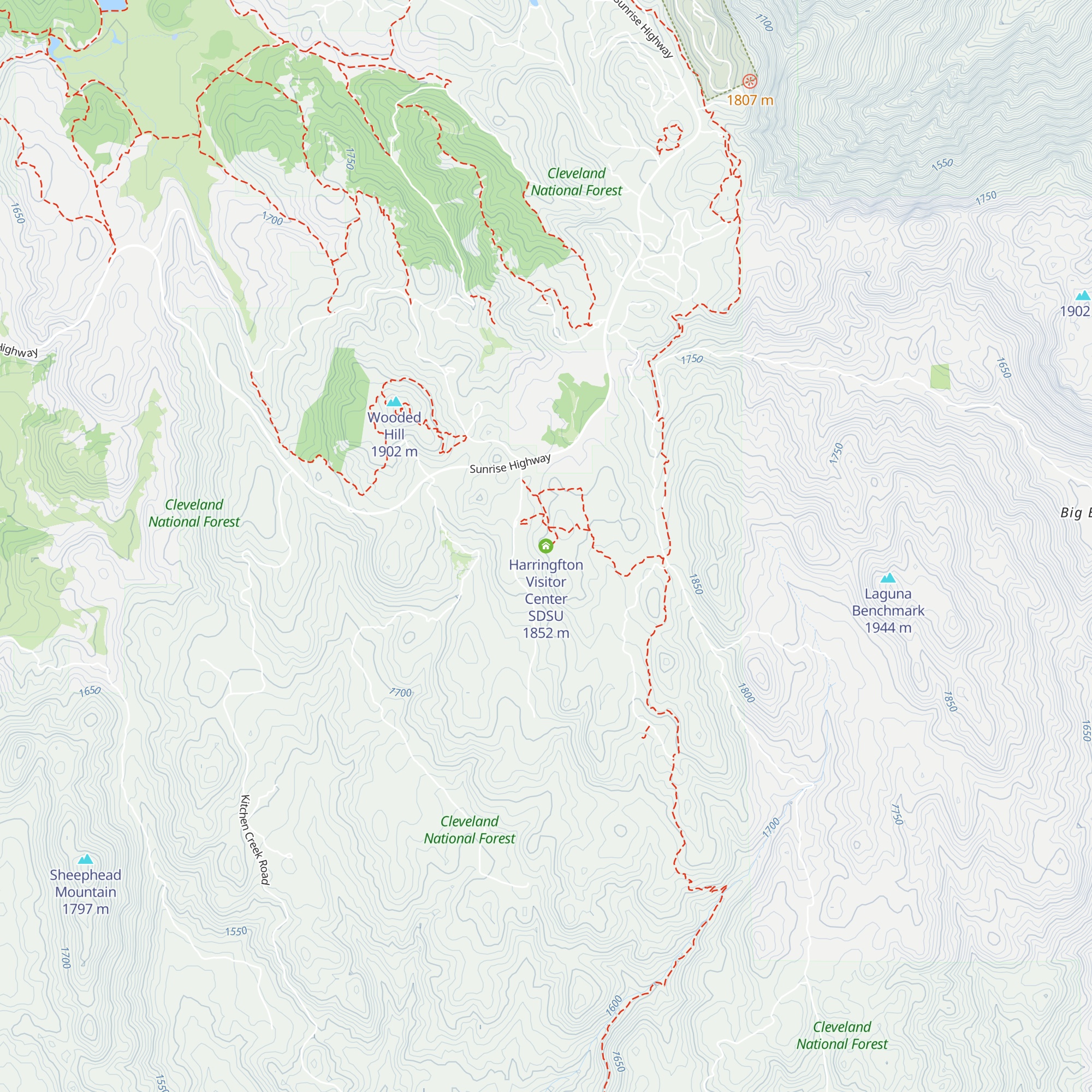 Harringfton Visitor Center SDSU map