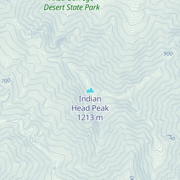 Map of Indian Head Peak