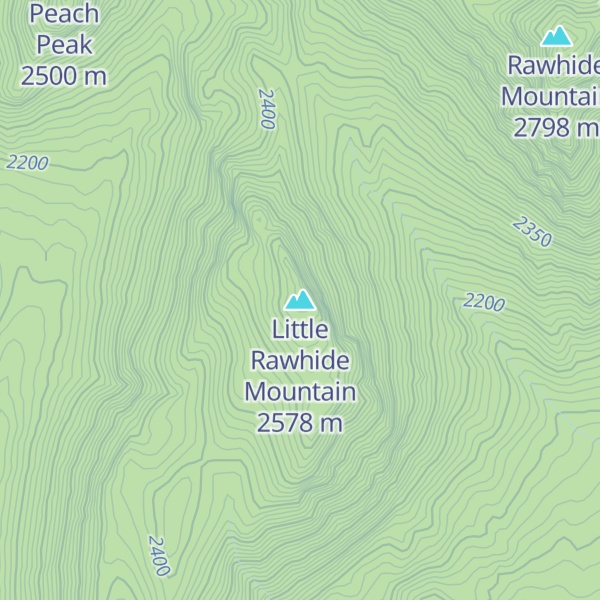 Map of Little Rawhide Mountain