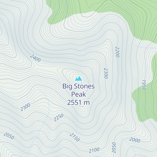 Map of Big Stones Peak