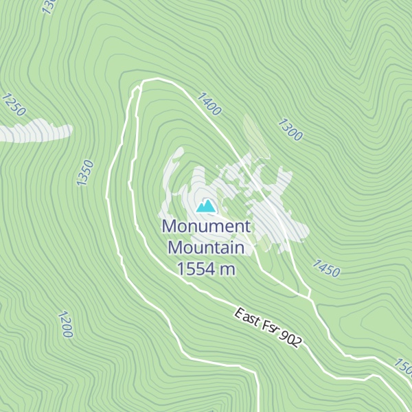 Map of Monument Mountain