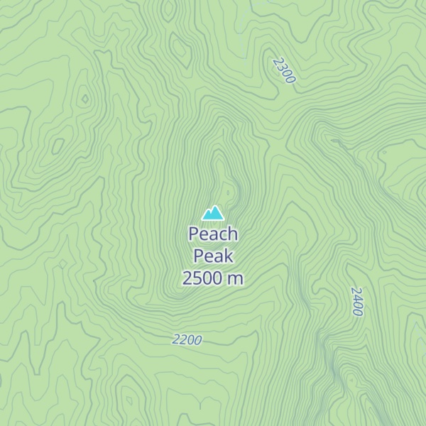 Map of Peach Peak