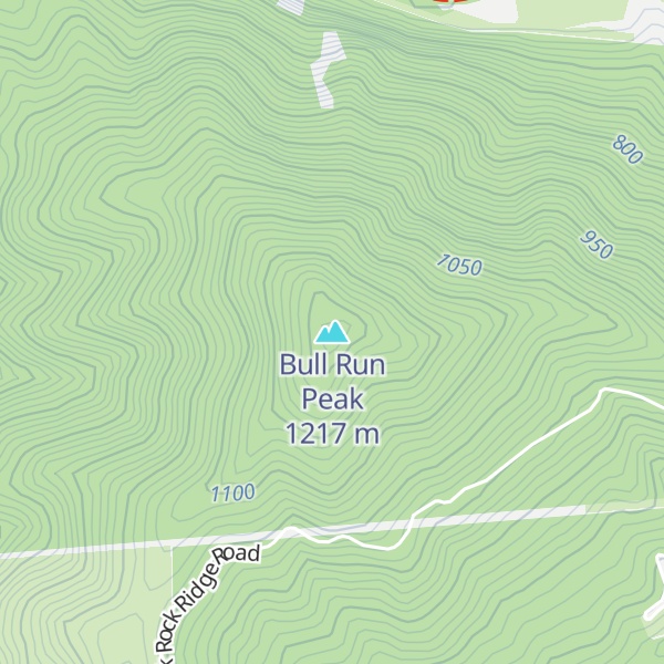 Map of Bull Run Peak