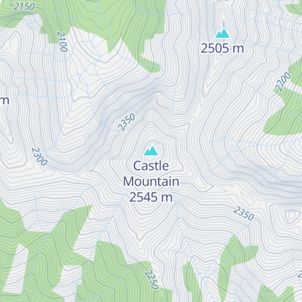 Map of Castle Mountain