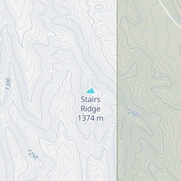 Map of Stairs Ridge