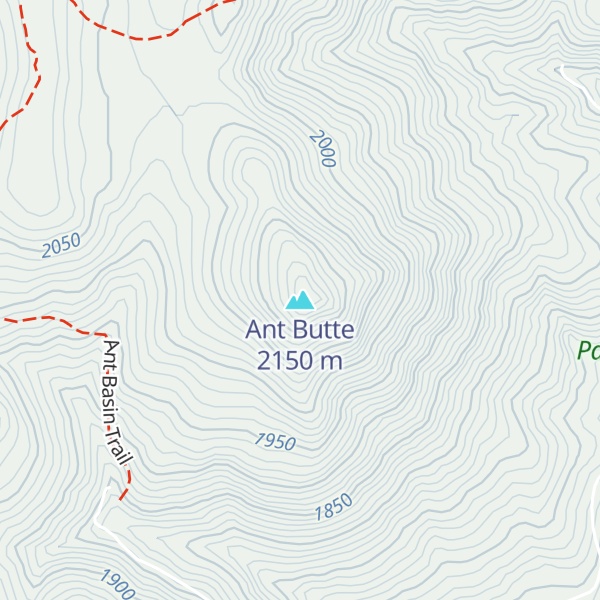 Map of Ant Butte