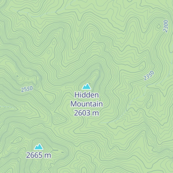 Map of Hidden Mountain