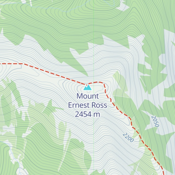 Map of Mount Ernest Ross