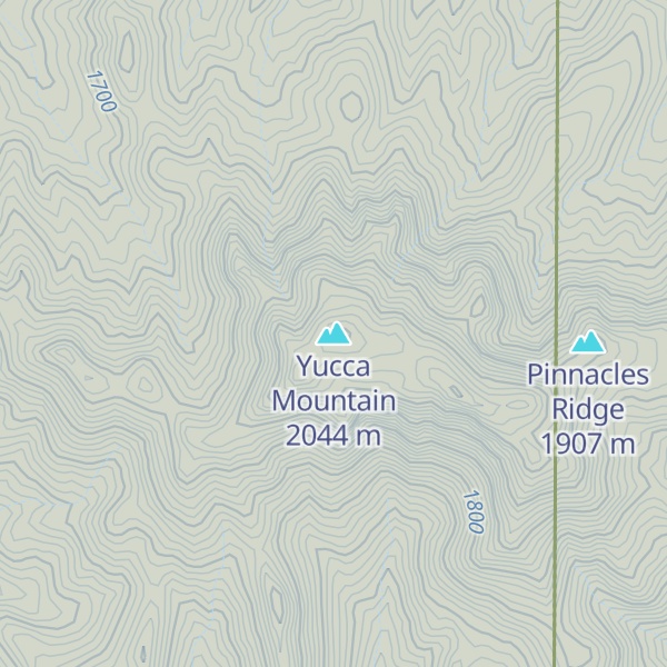 Map of Yucca Mountain