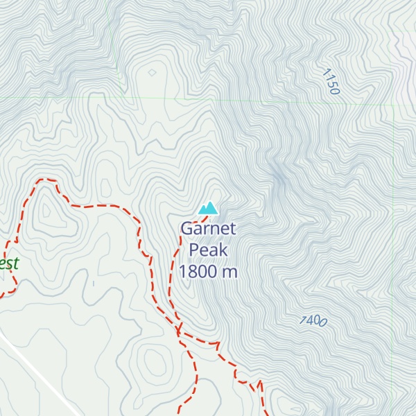 Map of Garnet Peak