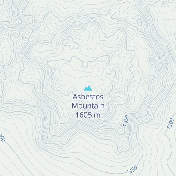 Map of Asbestos Mountain