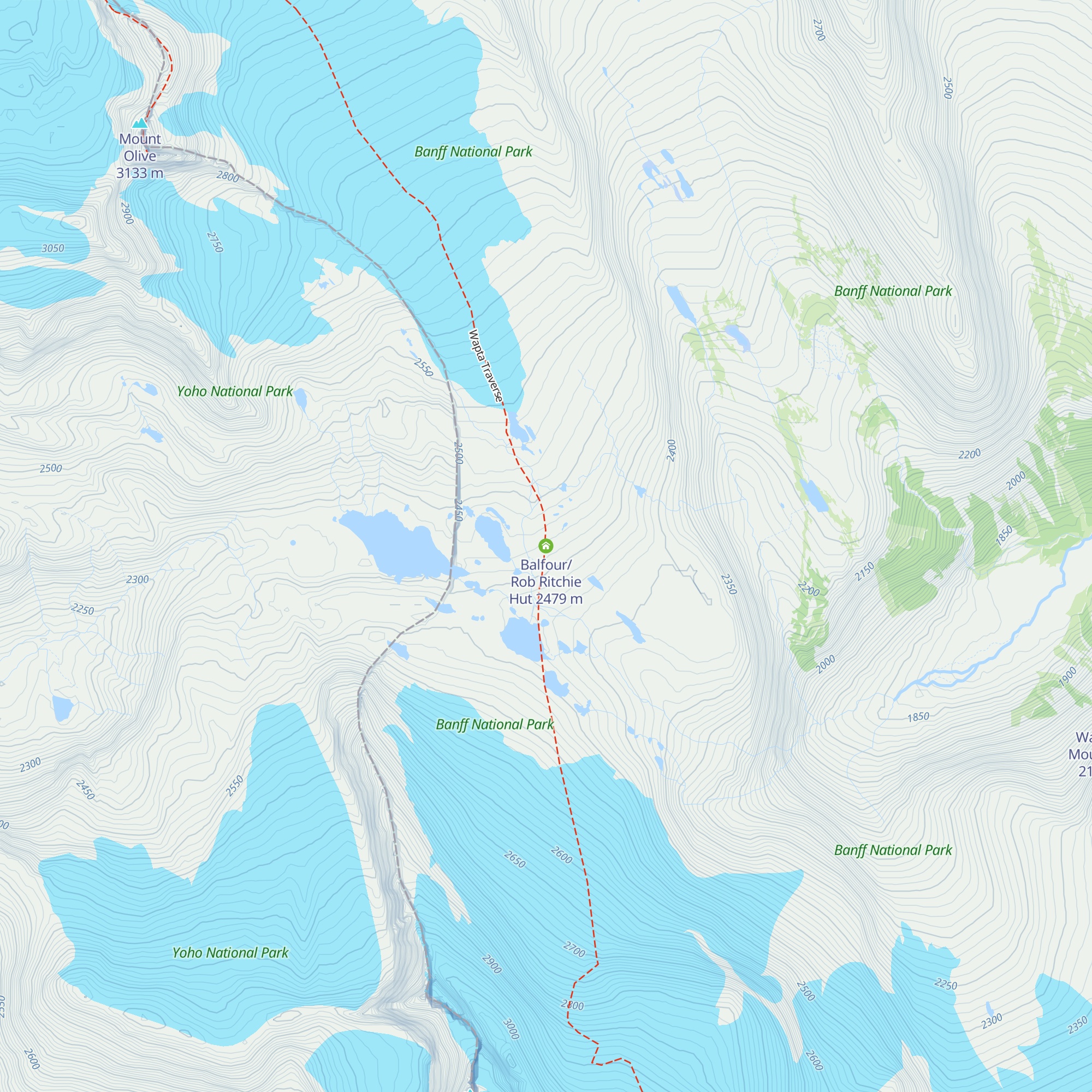 Balfour/Rob Ritchie Hut map