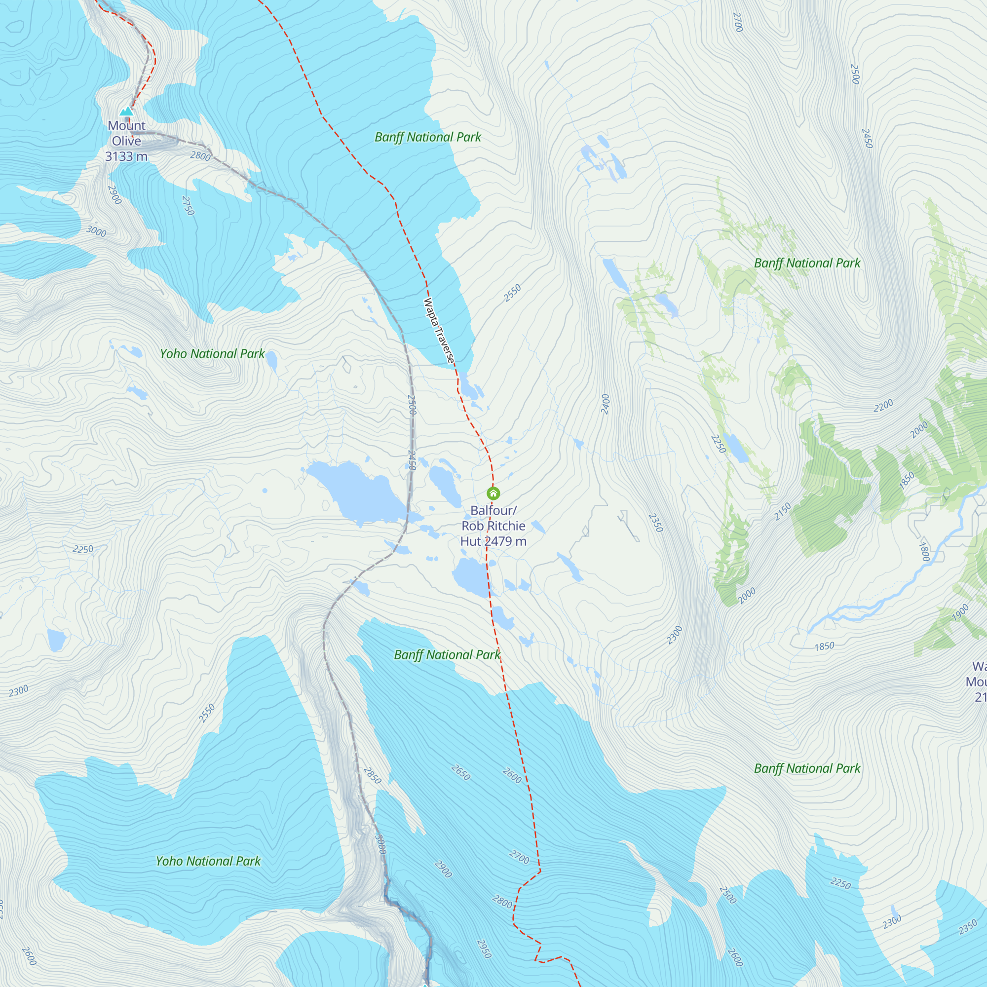 Balfour/Rob Ritchie Hut map