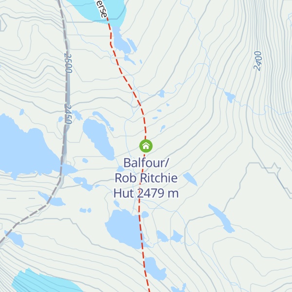 Map of Balfour/Rob Ritchie Hut