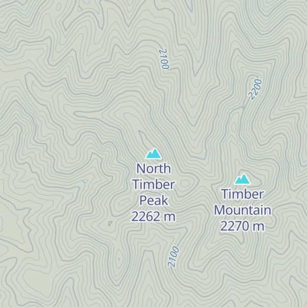 Map of North Timber Peak