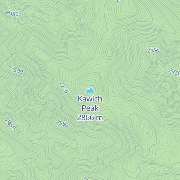 Map of Kawich Peak