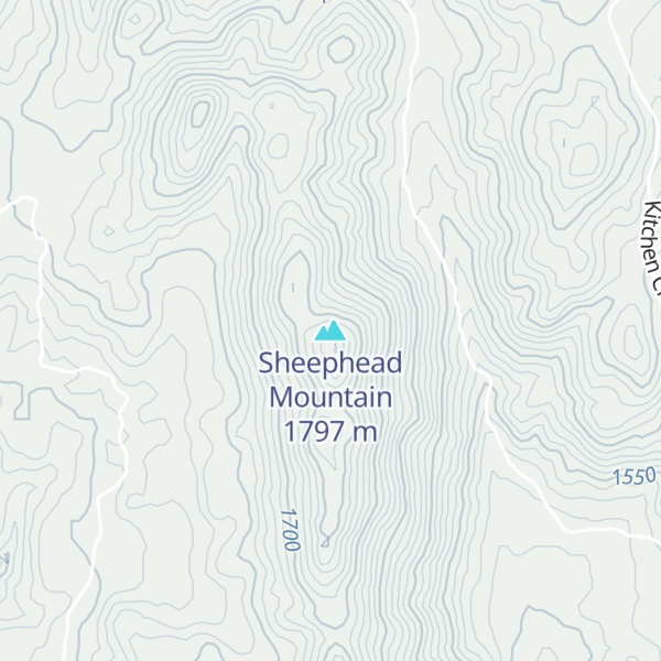 Map of Sheephead Mountain
