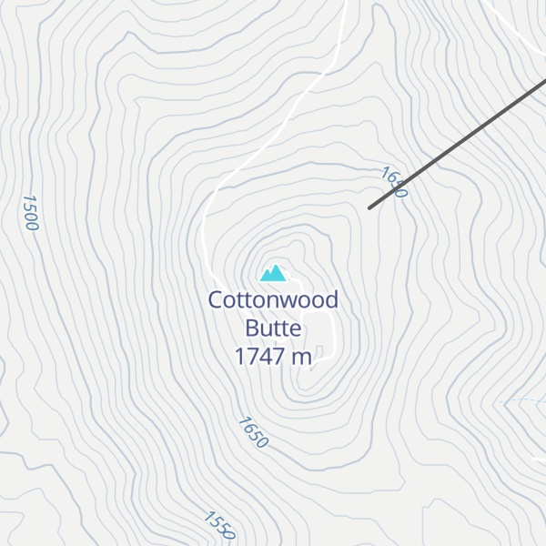 Map of Cottonwood Butte