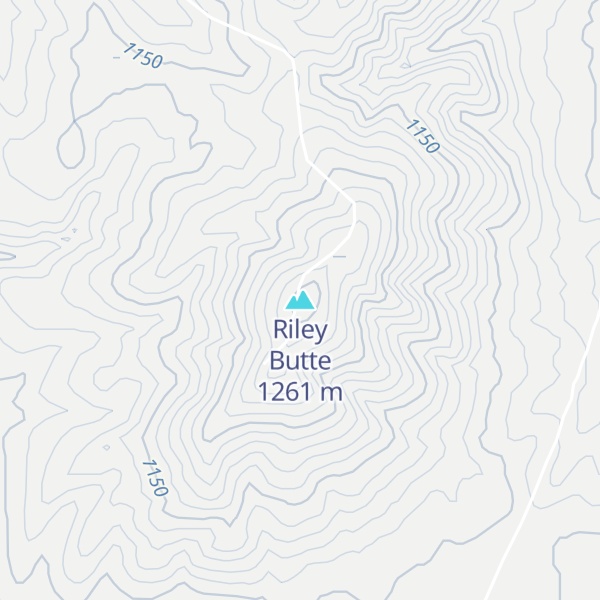 Map of Riley Butte