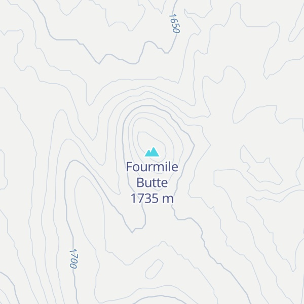 Map of Fourmile Butte