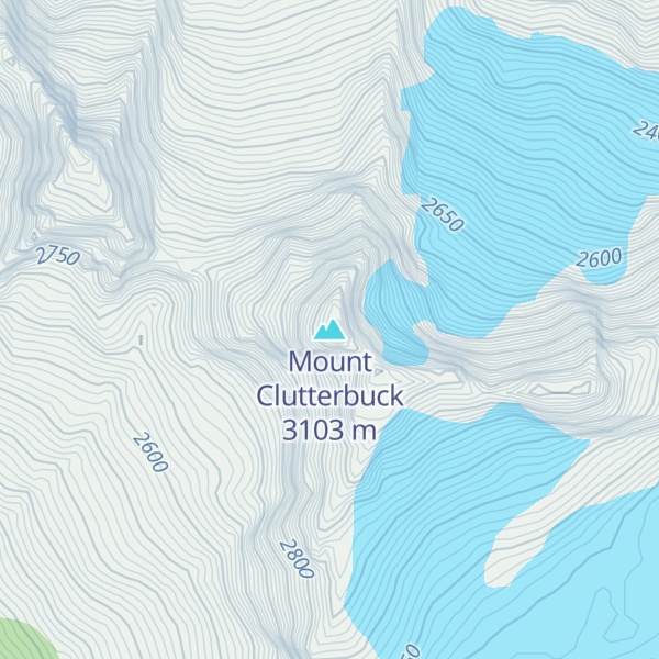 Map of Mount Clutterbuck