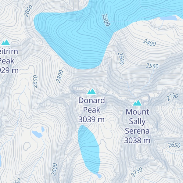Map of Donard Peak